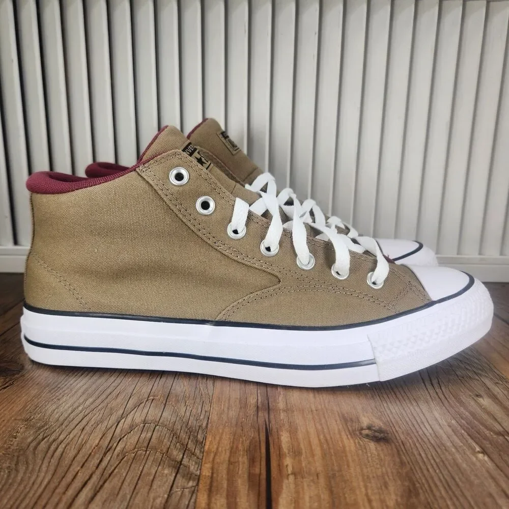 Converse CTAS Malden Street Mid Mens Size 11 Roasted Cherry Canvas Sneaker Shoes